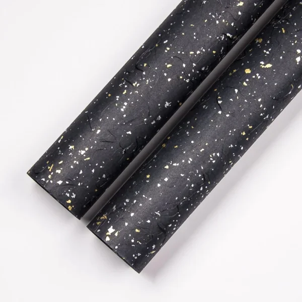 Papel de regalo de 1 metro x 2 hojas en paquete de 6 colores, oro/plata brillante