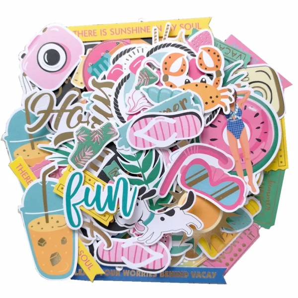 Figuras de papel impresas para manualidades DIY, para álbum de scrapbooking o recortes, fabricación de tarjetas, formas creativas para diseños originales y papeleria creativa