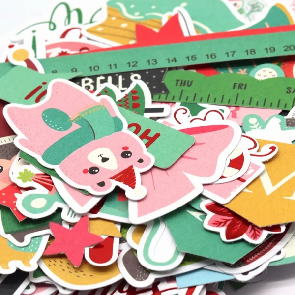 Formas troqueladas de papel, artesanales, para álbum de recortes, cración de tarjetas, decoracion de album de scrapbooking y papeleria creativa