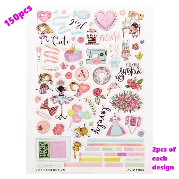 Figuras de Papel con Diseño Creativo Impreso, Decoración para Álbum de scrapbooking, para diseño de tarjetas, manualidades DIY, diseños  artesanales y papeleria creativa