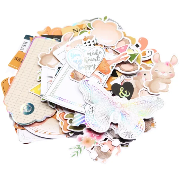 150 piezas de formas de papel troqueladas con diseño, para decoracion de tarjetas, para libros de scrapbooking y papeleria creativa