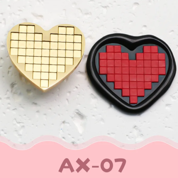 Sello de cera en forma de corazón, de diferentes motivos para elegir y sellar tus cartas con el diseño que mas te guste