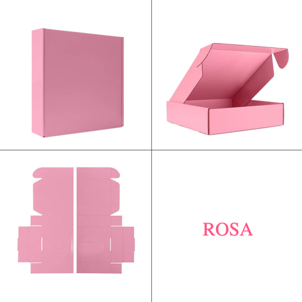 Cajas de cartón, caja de regalo Kraft blanco, negro, rosa, para embalajes, cajas de cartón corrugado, 5 uds.