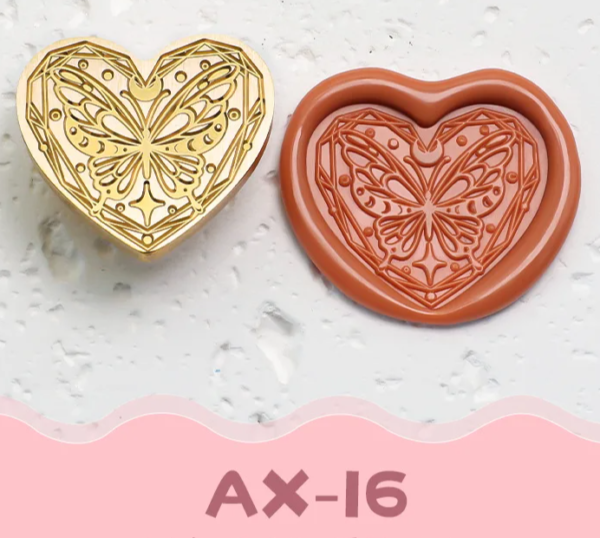 Sello de cera en forma de corazón, de diferentes motivos para elegir y sellar tus cartas con el diseño que mas te guste