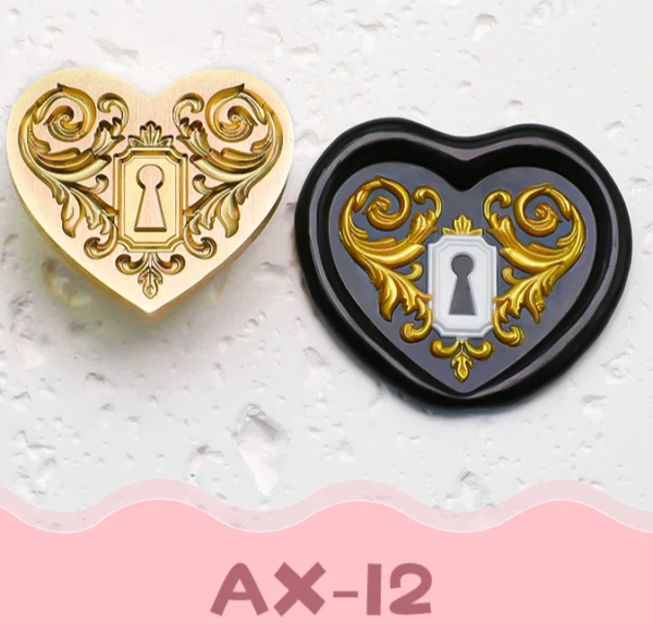 Sello de cera en forma de corazón, de diferentes motivos para elegir y sellar tus cartas con el diseño que mas te guste