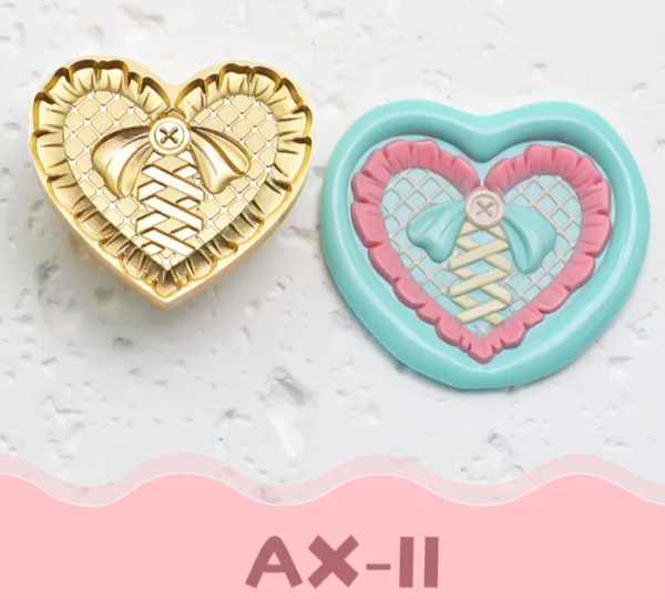 Sello de cera en forma de corazón, de diferentes motivos para elegir y sellar tus cartas con el diseño que mas te guste