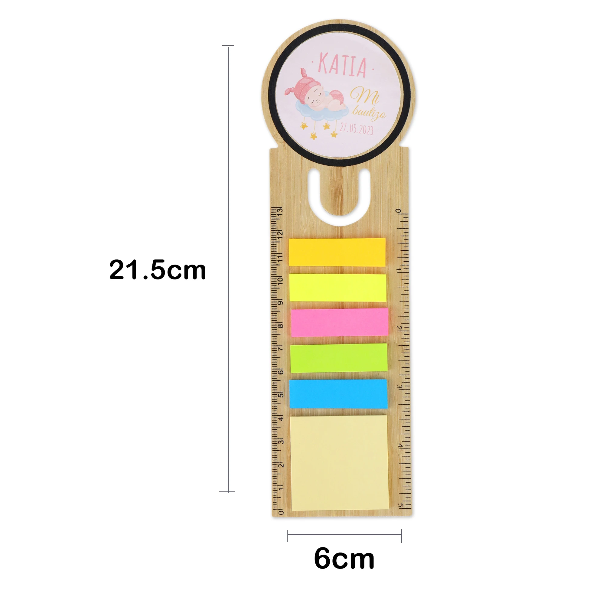Marca páginas personalizado con pegatina, de madera - Imagen 2