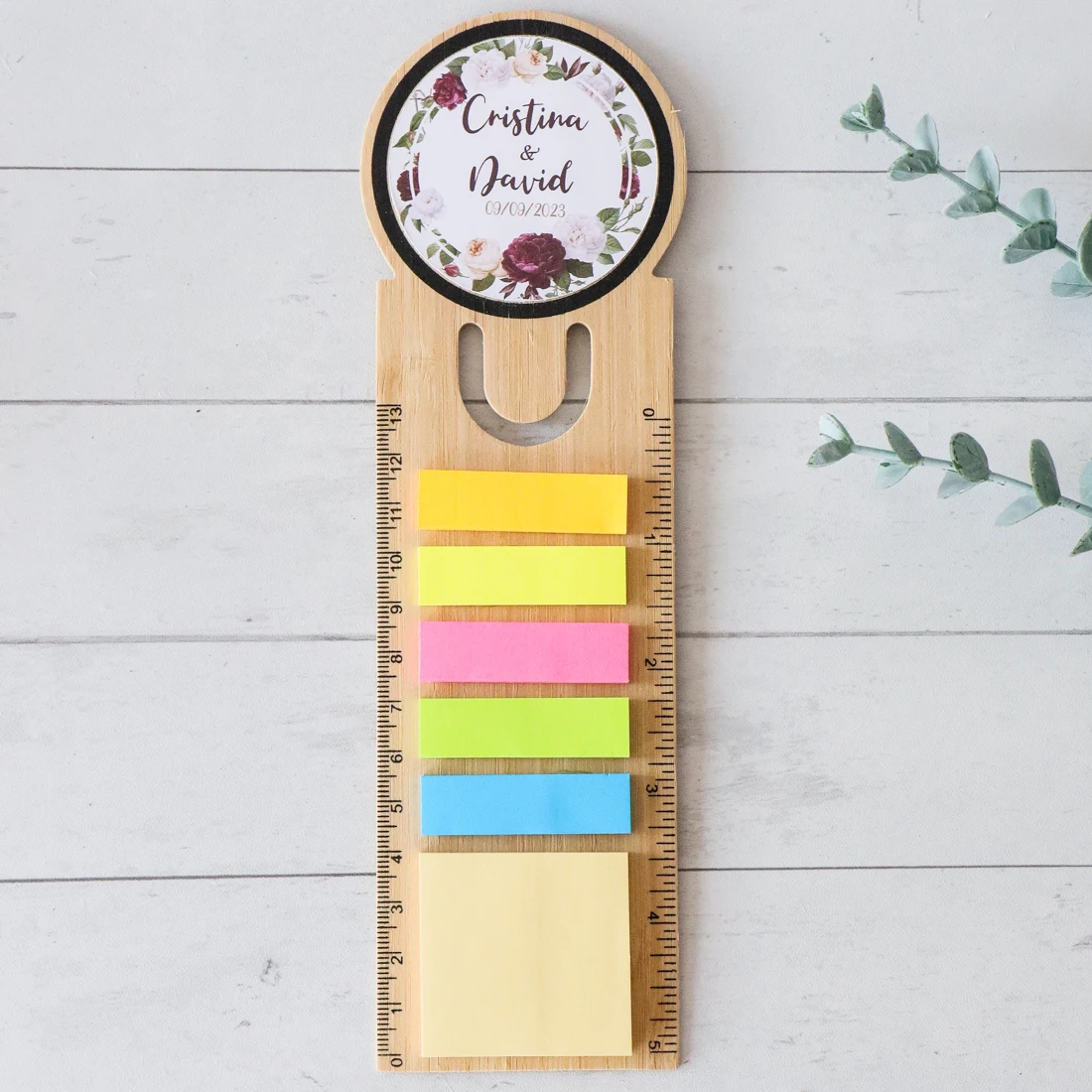 Marca páginas personalizado con pegatina, de madera - Imagen 6