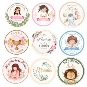 Toppers multiusos para personalizar bolsas, cajas o empaques de regalo