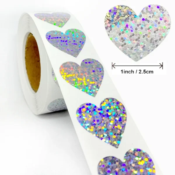 Pegatinas doradas en forma de corazón