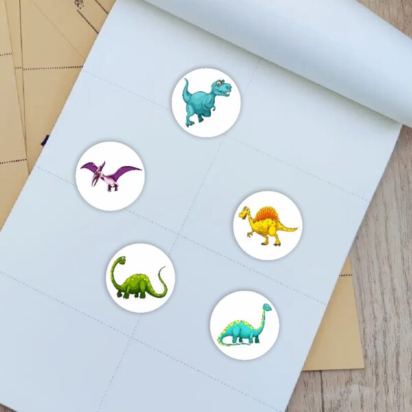 Rollo de Stickers / Pegatinas de dinosaurios