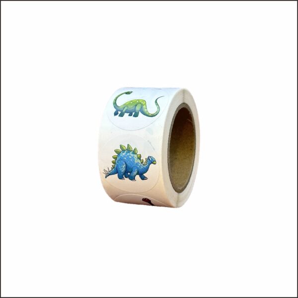 Rollo de Stickers / Pegatinas de dinosaurios