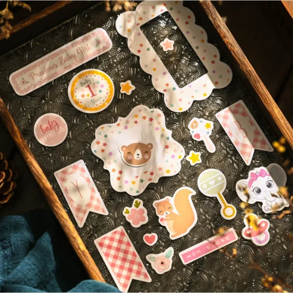 Pegatinas bonitas para álbumes de bebés, pegatinas de embarazo y recién nacidos, pegatinas para álbumes de recortes, planificadores, manualidades DIY.