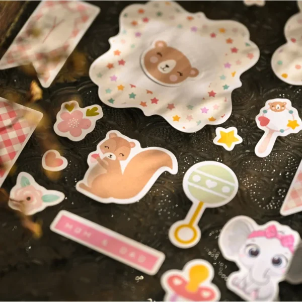 Pegatinas bonitas para álbumes de bebés, pegatinas de embarazo y recién nacidos, pegatinas para álbumes de recortes, planificadores, manualidades DIY.