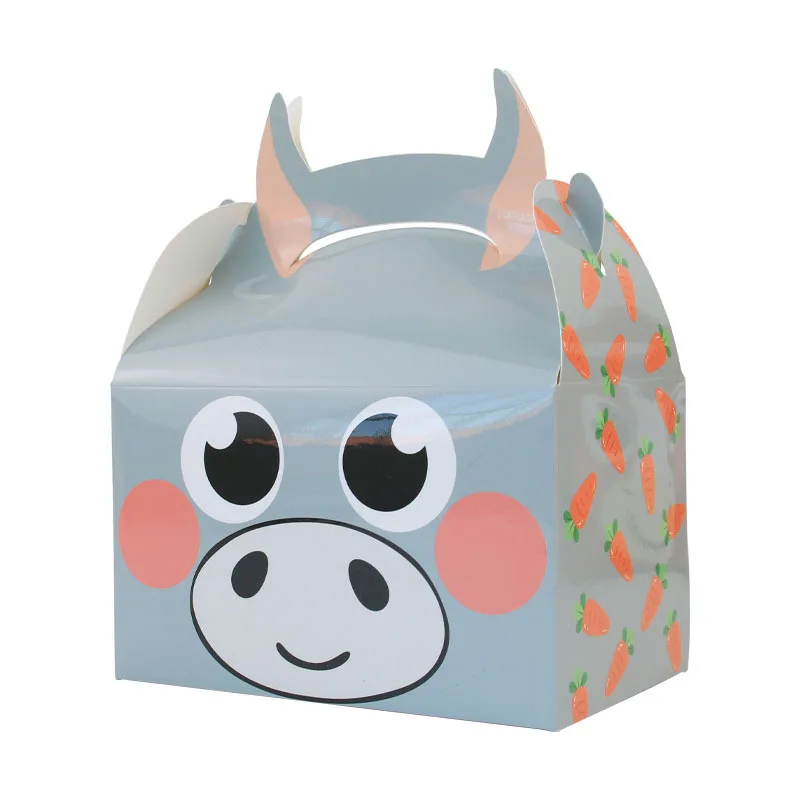 Cajitas de cartón con diseño de animales de la granja, 5 piezas, Cajas de Regalo para fiesta temática the farm - Imagen 4