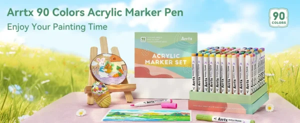 Rotuladores de Pintura Acrílica para Artistas Adultos, especiales para Dibujar Paisajes y entornos de Naturaleza - Punta de Pincel