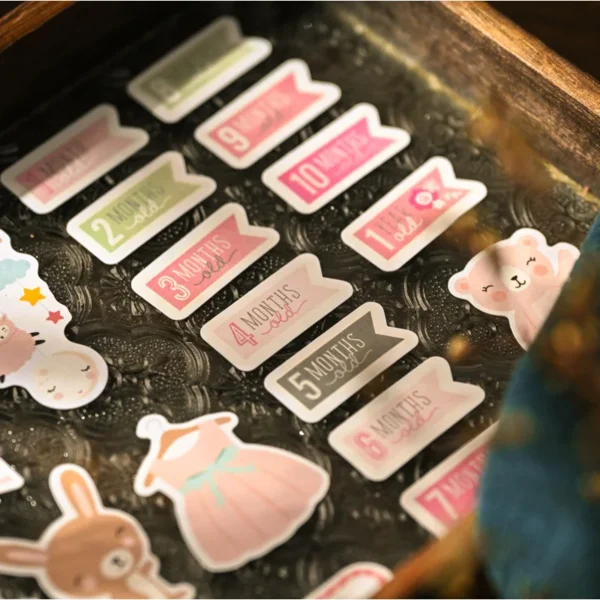 Pegatinas bonitas para álbumes de bebés, pegatinas de embarazo y recién nacidos, pegatinas para álbumes de recortes, planificadores, manualidades DIY.