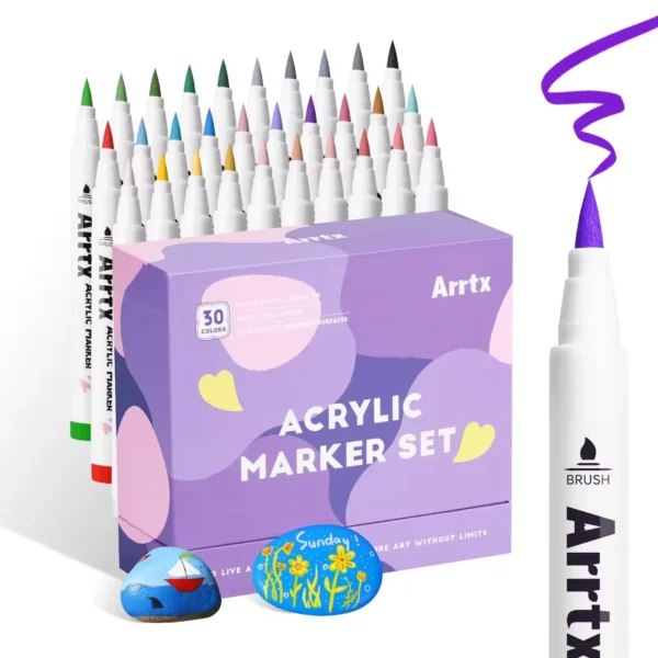 Rotuladores de Pintura Acrílica para Artistas Adultos, especiales para Dibujar Paisajes y entornos de Naturaleza - Punta de Pincel