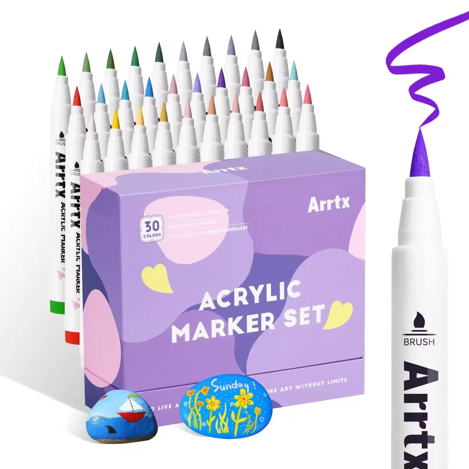 Rotuladores de Pintura Acrílica para Artistas Adultos, especiales para Dibujar Paisajes y entornos de Naturaleza - Punta de Pincel - Imagen 15