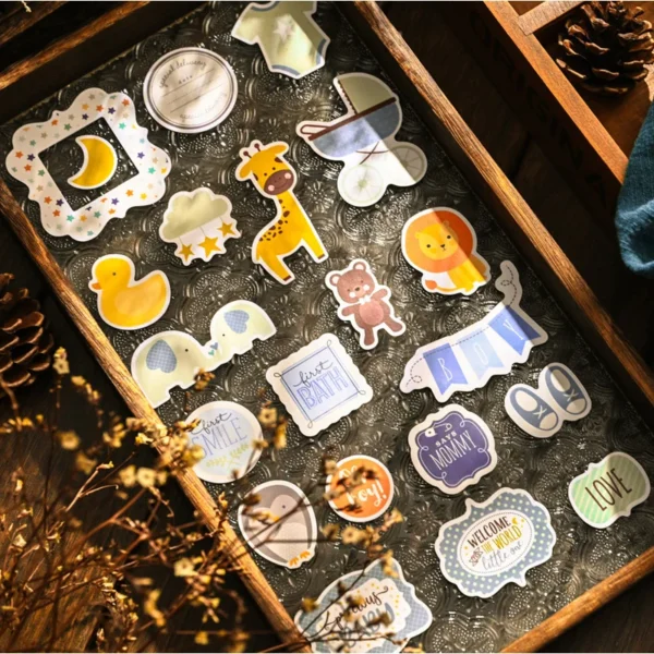 Pegatinas bonitas para álbumes de bebés, pegatinas de embarazo y recién nacidos, pegatinas para álbumes de recortes, planificadores, manualidades DIY.