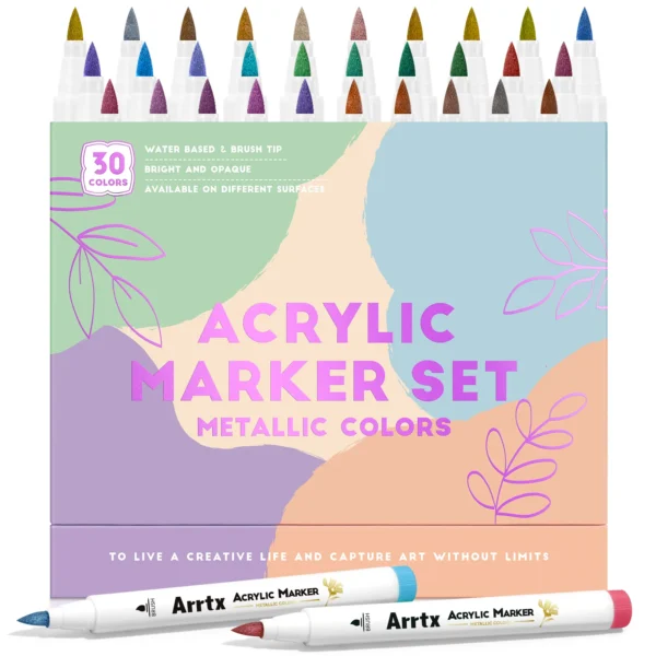 Rotuladores de Pintura Acrílica para Artistas Adultos, especiales para Dibujar Paisajes y entornos de Naturaleza - Punta de Pincel