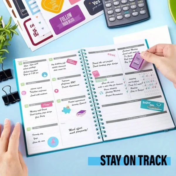 Pegatinas de planificador estético para planificación divertida, accesorios de pegatinas perfectos para simplificar el calendario diario y el planificador.