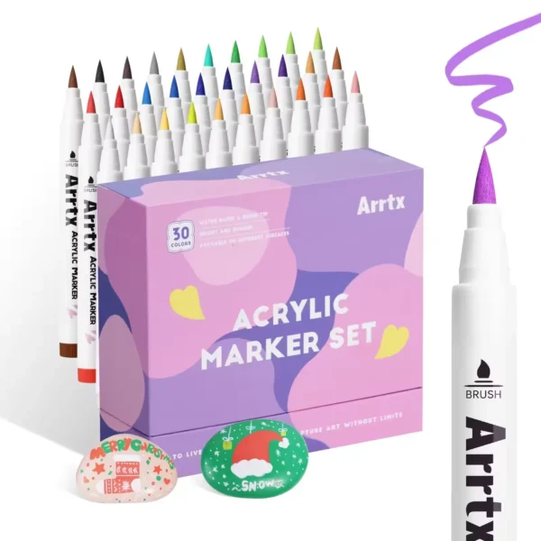 Rotuladores de Pintura Acrílica para Artistas Adultos, especiales para Dibujar Paisajes y entornos de Naturaleza - Punta de Pincel