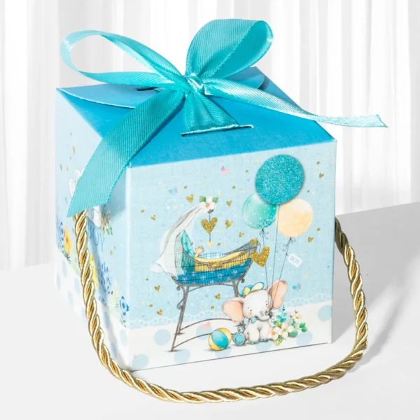 Cajas para chuches, detalles y empaque para regalo de dibujo de animales tipo aquarela, cajitas para embalajes de regalo portátiles, para baby showers. gender revelar / revelación de género para niño y niña, decoración para fiesta de cumpleaños