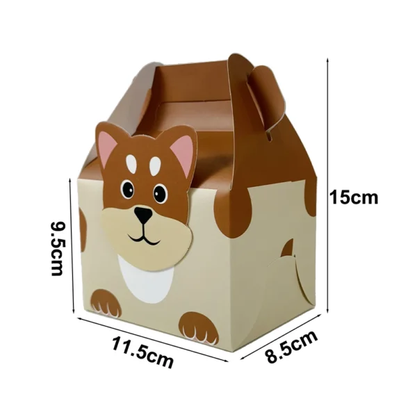 Cajas de cartón para chuches y detalles de regalo con la Temática de Animales de la Selva, 10/20 Piezas, León, Elefante, Cebra, Cajas de Papel grueso.