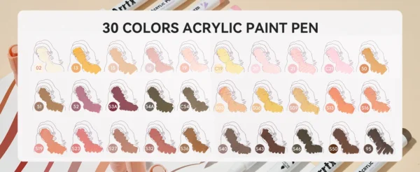 Rotuladores de Pintura Acrílica para Artistas Adultos, especiales para Dibujar Paisajes y entornos de Naturaleza - Punta de Pincel