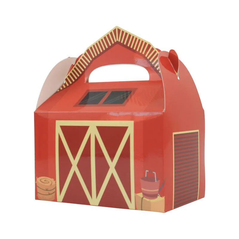 Cajitas de cartón con diseño de animales de la granja, 5 piezas, Cajas de Regalo para fiesta temática the farm - Imagen 9