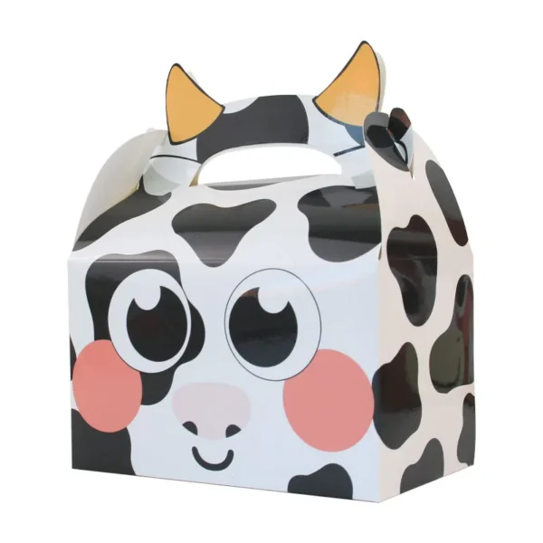 Cajitas de cartón con diseño de animales de la granja, 5 piezas, Cajas de Regalo para fiesta temática the farm