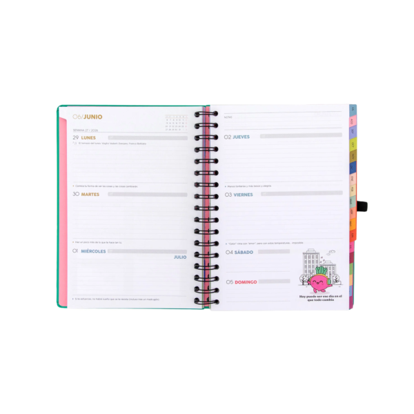 Agenda Mr. Wonderful 2026-27 Semanal 18 Meses - Sueña Fuerte, Vive Libre