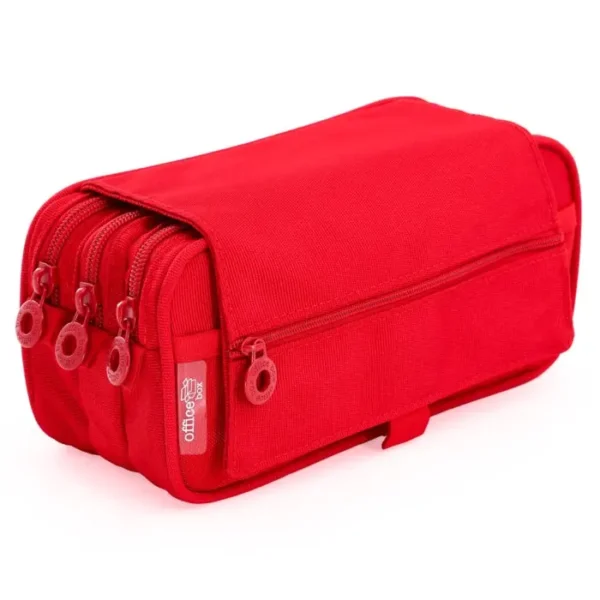 Estuche colores ramdom portatodo TRIPLE cremallera con asa