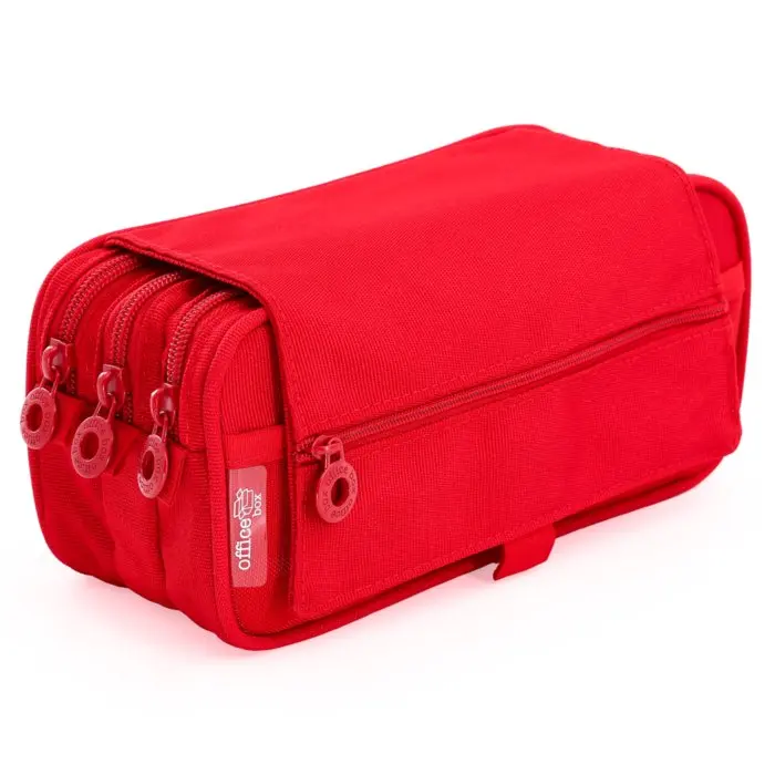 Estuche colores ramdom portatodo TRIPLE cremallera con asa - Imagen 6