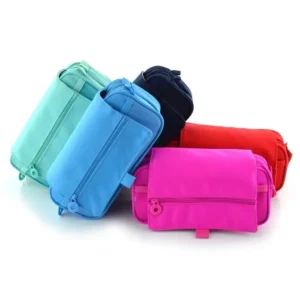 Estuche colores ramdom portatodo TRIPLE cremallera con asa