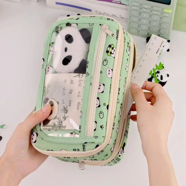 Estuche multifuncional para lápices de nueve capas y de gran capacidad, bolsa de papelería a prueba de suciedad y fácil de limpiar para material escolar
