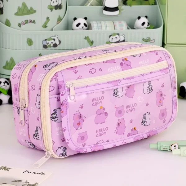 Estuche multifuncional para lápices de nueve capas y de gran capacidad, bolsa de papelería a prueba de suciedad y fácil de limpiar para material escolar