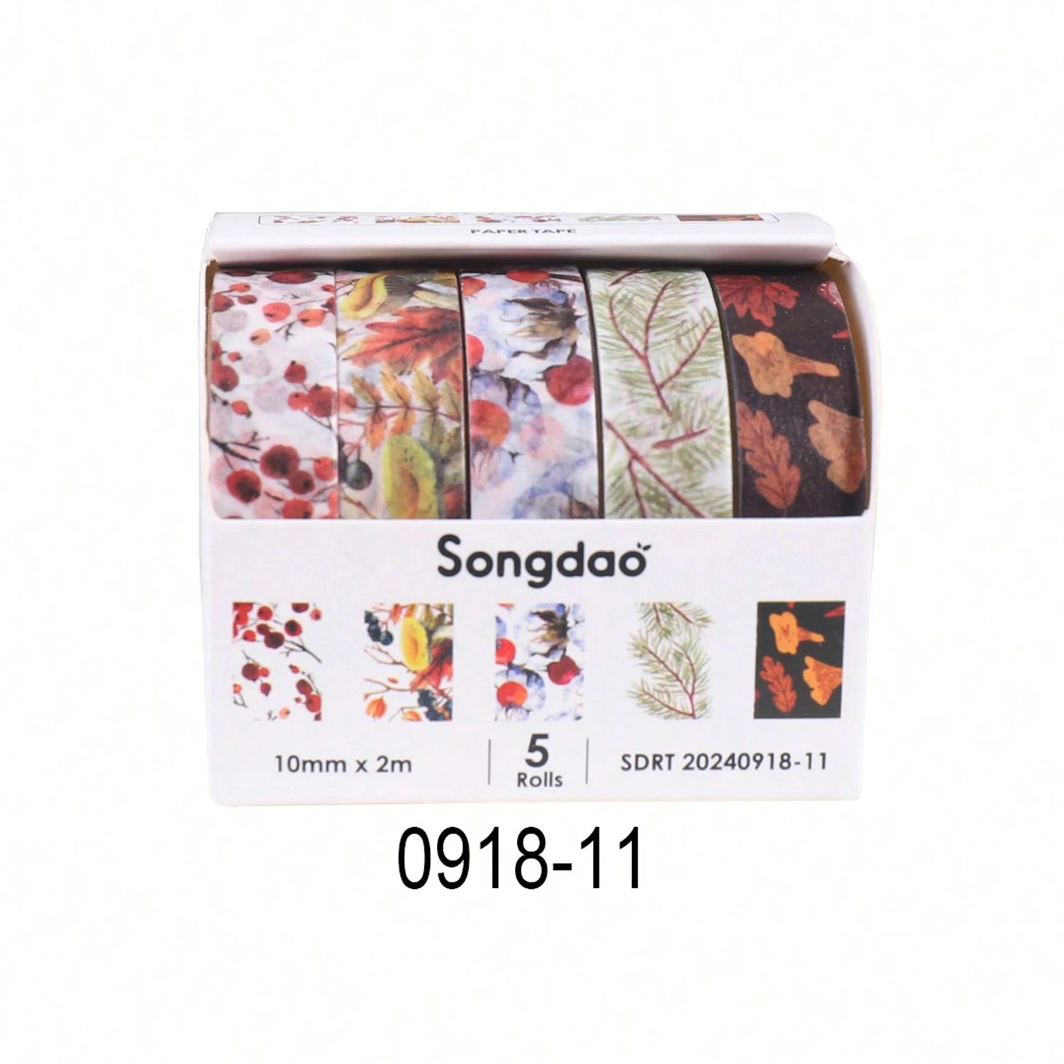 Cinta Decorativa Romántica con Diseño Floral en Caja, Cinta Washi Decorativa para agendas, libros y decoración de bullet journal - Imagen 27