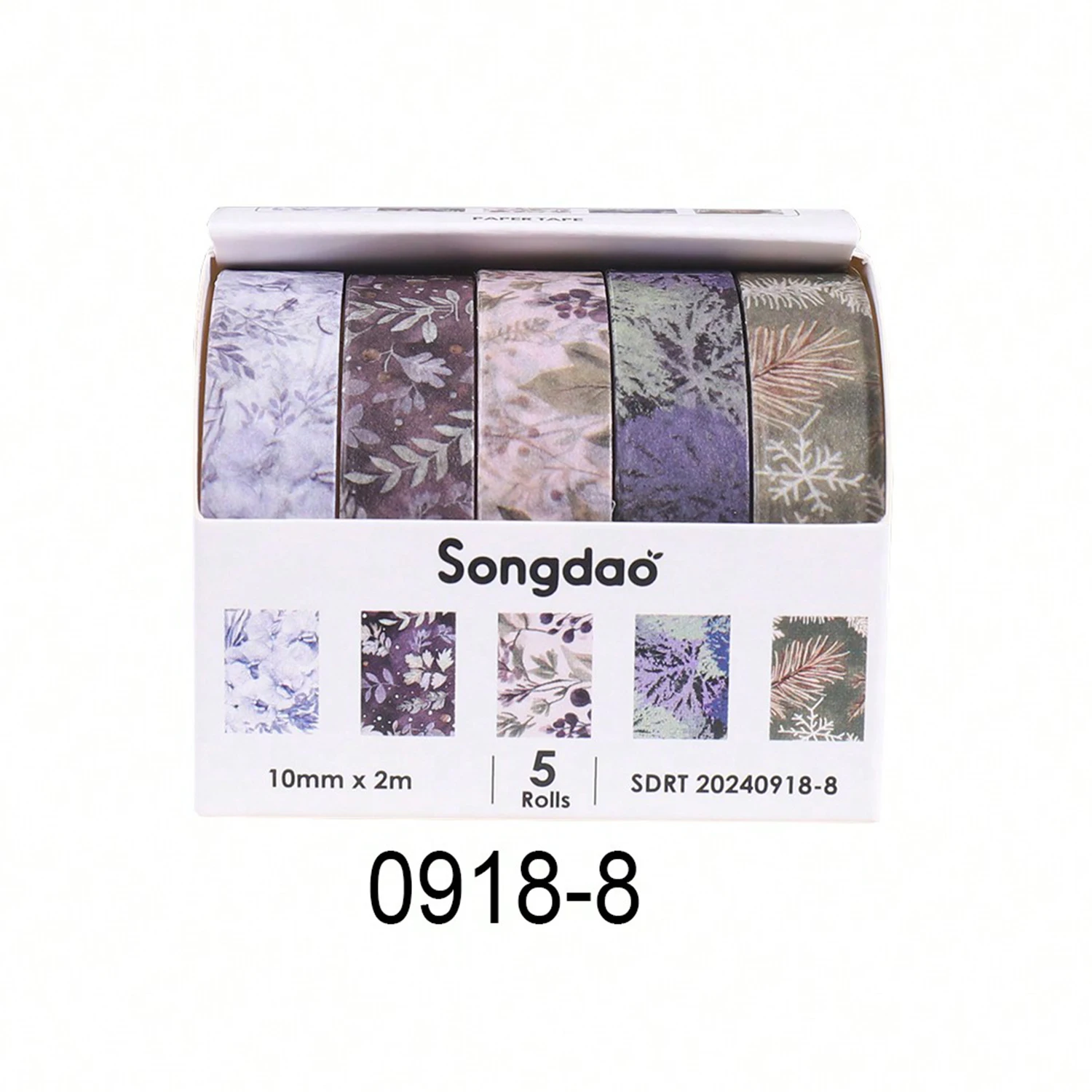 Cinta Decorativa Romántica con Diseño Floral en Caja, Cinta Washi Decorativa para agendas, libros y decoración de bullet journal - Imagen 25