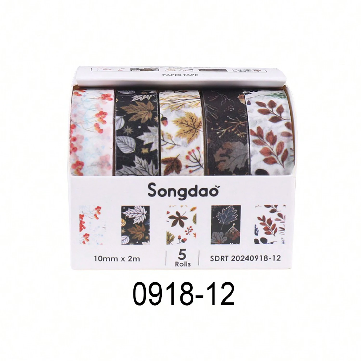 Cinta Decorativa Romántica con Diseño Floral en Caja, Cinta Washi Decorativa para agendas, libros y decoración de bullet journal - Imagen 30