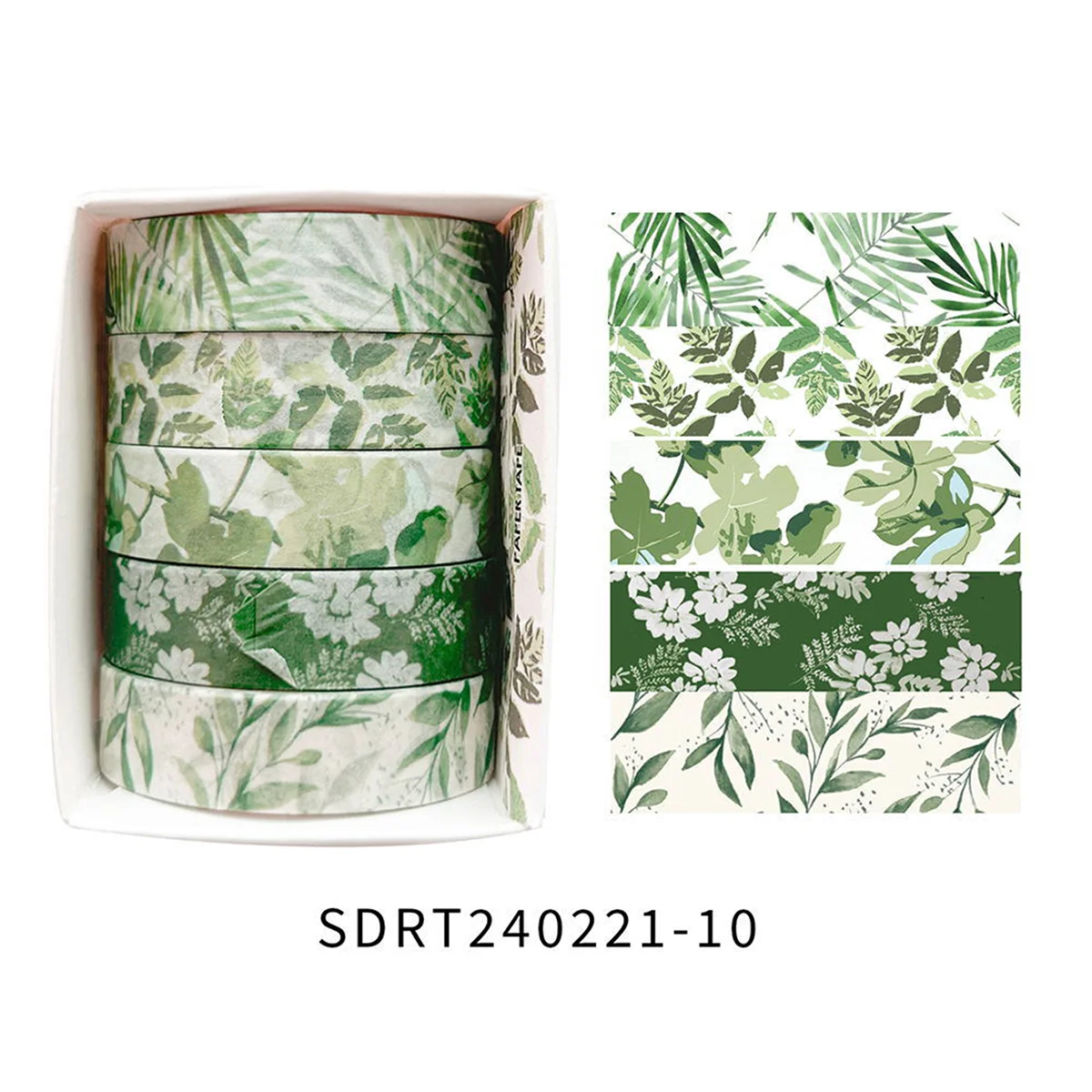 Cinta Decorativa Romántica con Diseño Floral en Caja, Cinta Washi Decorativa para agendas, libros y decoración de bullet journal - Imagen 12
