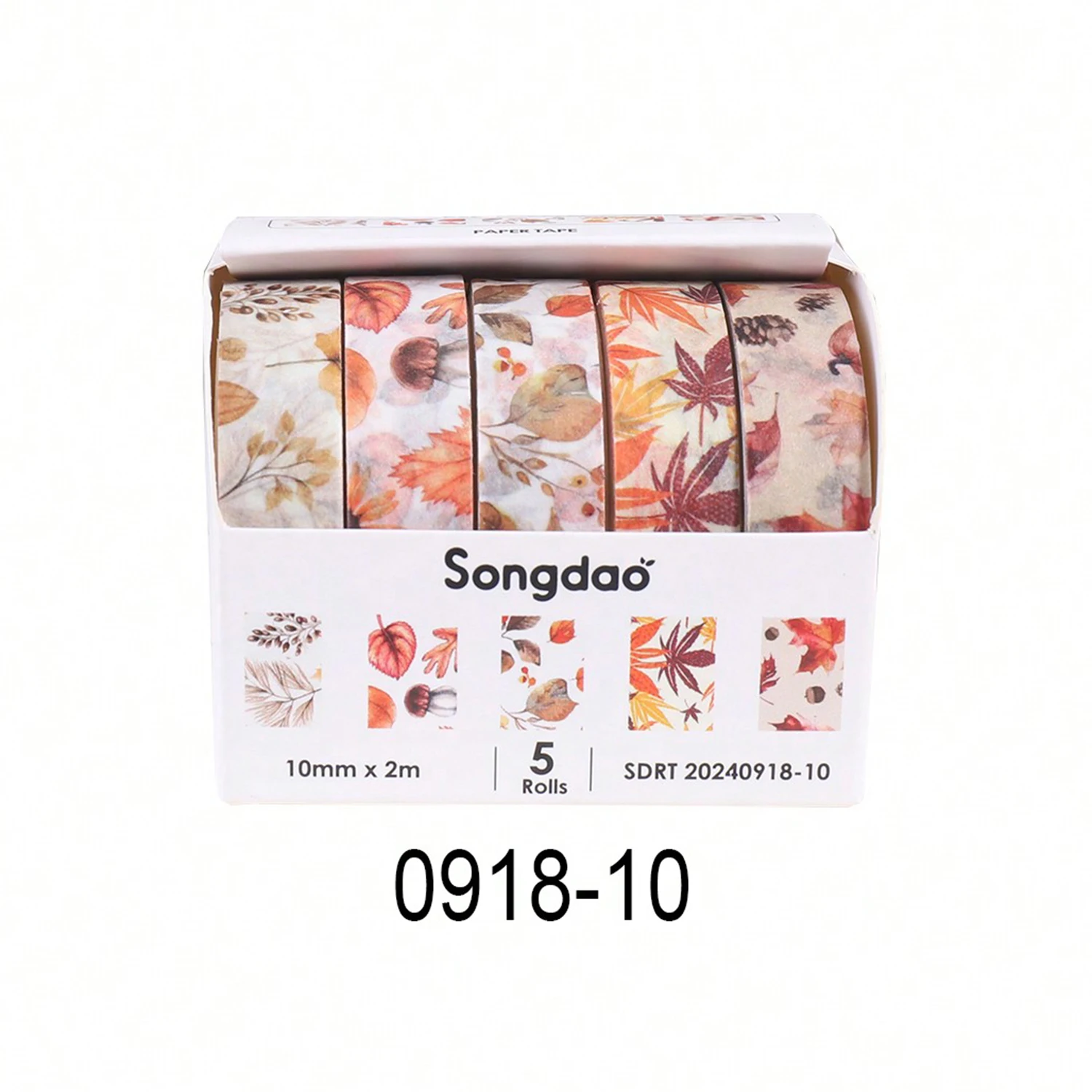 Cinta Decorativa Romántica con Diseño Floral en Caja, Cinta Washi Decorativa para agendas, libros y decoración de bullet journal - Imagen 29