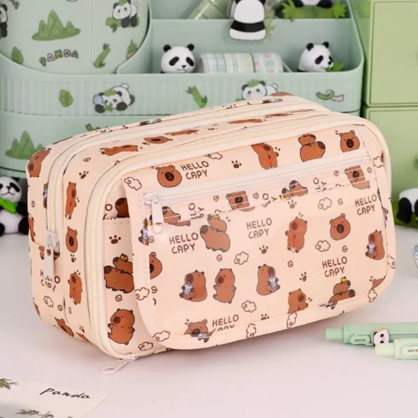 Estuche multifuncional para lápices de nueve capas y de gran capacidad, bolsa de papelería a prueba de suciedad y fácil de limpiar para material escolar