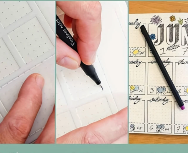 Juego de plantillas de diario semanal de 6 piezas para cuaderno de diario tamaño A5, bullet journal, agenda bullet y planificadores