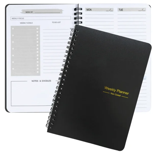 Agenda planificadora de 52 semanas, planificador semanal Kawaii (en inglés), NOTEBOOK, cuaderno de notas de 52 hojas, 104 páginas, grosor de papel, 100GSM