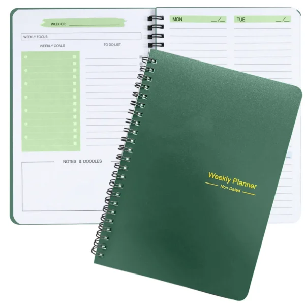 Agenda planificadora de 52 semanas, planificador semanal Kawaii (en inglés), NOTEBOOK, cuaderno de notas de 52 hojas, 104 páginas, grosor de papel, 100GSM