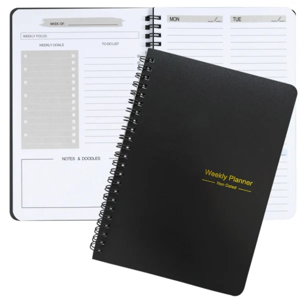 Agenda planificadora de 52 semanas, planificador semanal Kawaii (en inglés), NOTEBOOK, cuaderno de notas de 52 hojas, 104 páginas, grosor de papel, 100GSM