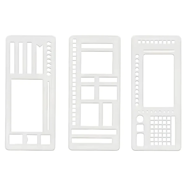 3 plantillas de registro flexibles: plantillas reutilizables para diario, álbumes de recortes, diario de balas y bocetos
